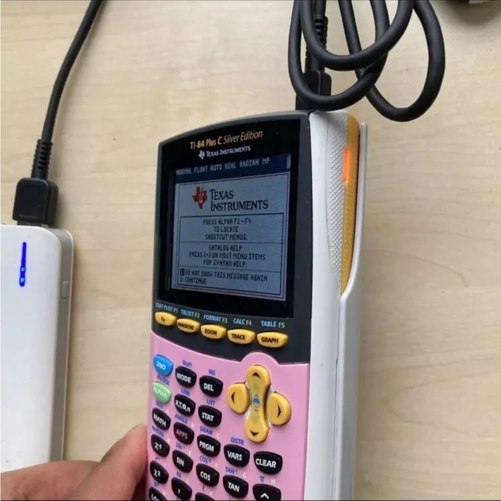 Texas Instruments TI-84 Plus C Ti 89 Graphing Calculator Cover Cable ONLY Black